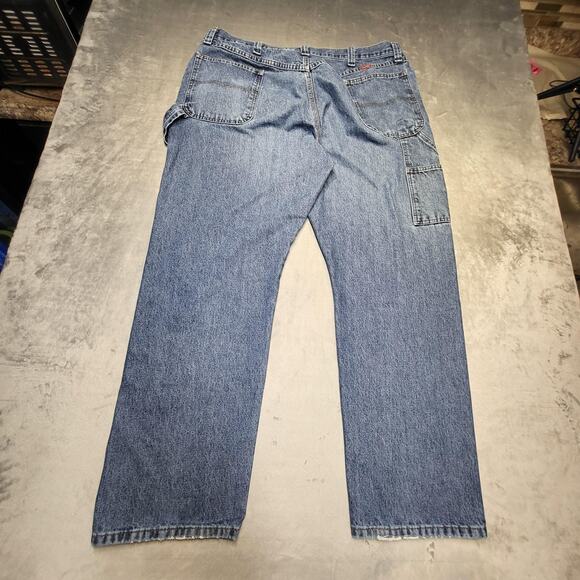 Wrangler Carpenter Jeans Mens 40x32 Blue Denim Hammer Loop Workwear 94LSMDV - Picture 8 of 9